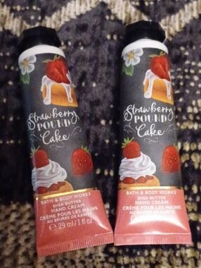 4/$30 New Strawberry Pound Cake Shea Butter Hand Cream - 2 X 29 mL